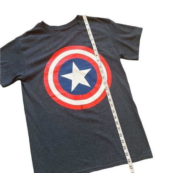 MENS MARVEL Captain America Grey Graphic Short Sleeve Tee Shirt S - Picture 9 of 10